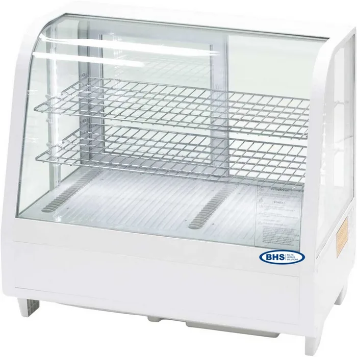 Vitrīna 100 l ar LED apgaismojumu, balta